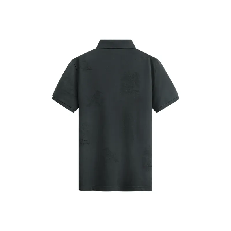 Dance With Wolves Polo Shirt Men's Carbon Gray-1