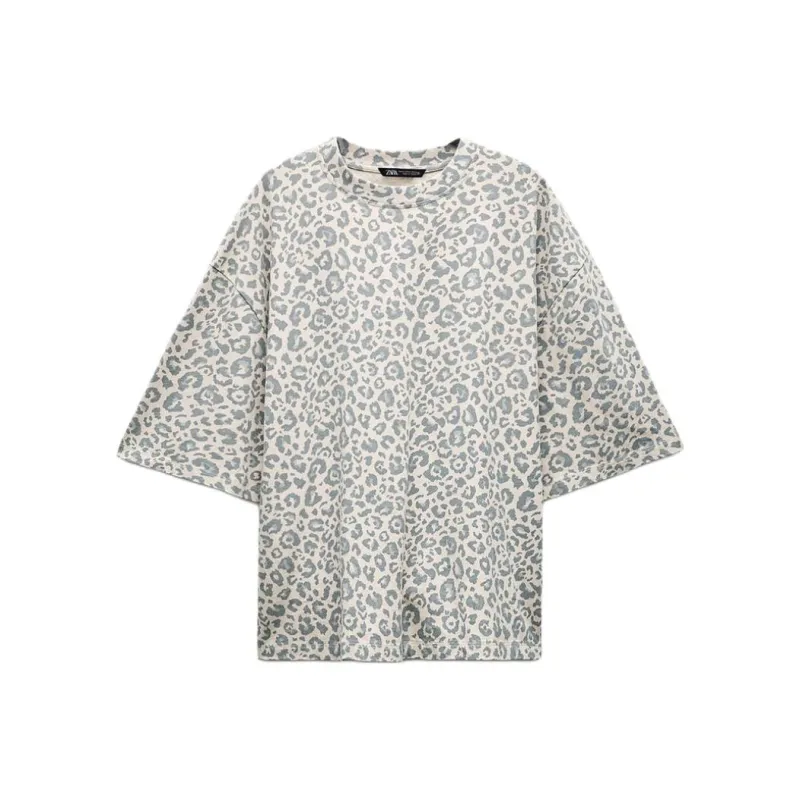 ZARA T-Shirt Women's Leopard Print-0