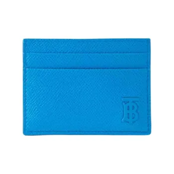 Burberry Calfskin Card Holder Men's Vivid Blue