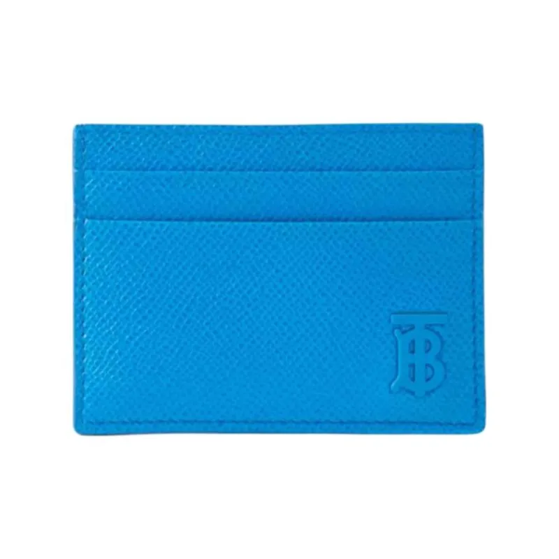 Burberry Calfskin Card Holder Men's Vivid Blue-0