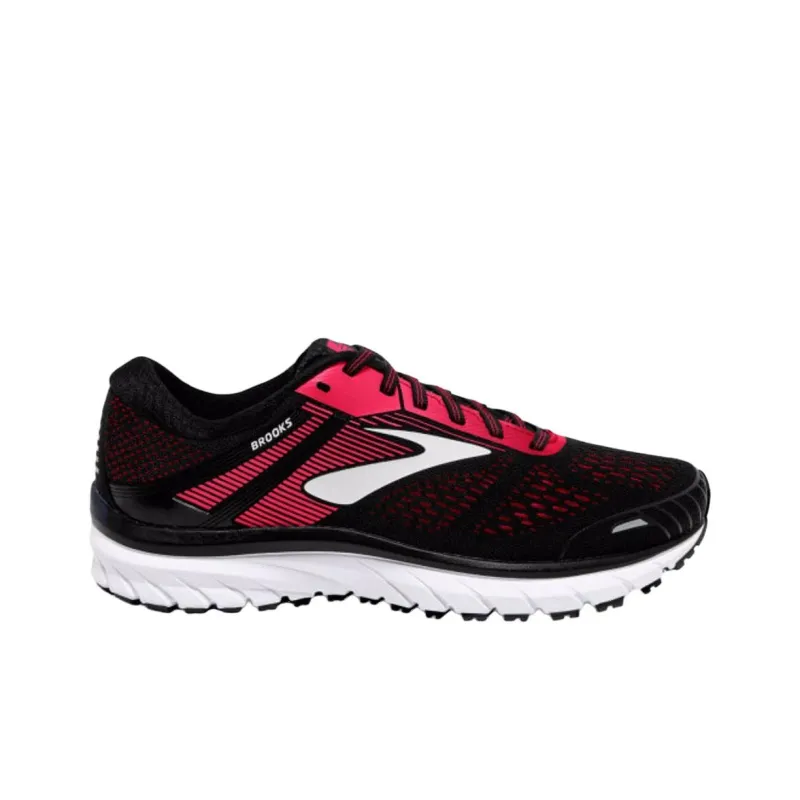 Brooks Adrenaline Gts 18 Anti Slip Wear Resistant Low Top Casual Running Shoes Women's Red Black-1