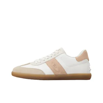 TOD'S Tabs Low Top Skateboard Shoes Women's Ecru