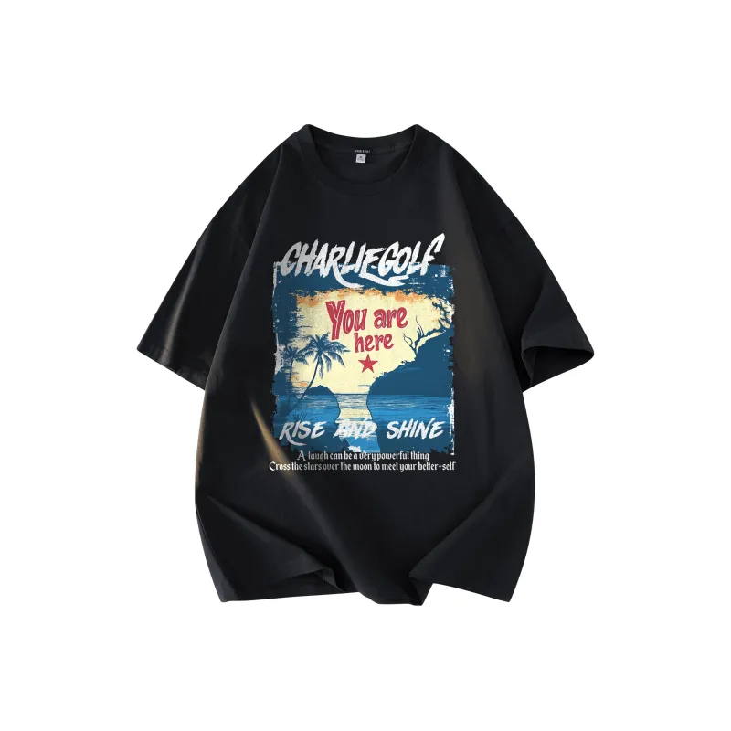 CHARLIE GOLF T Shirt Unisex Black-0