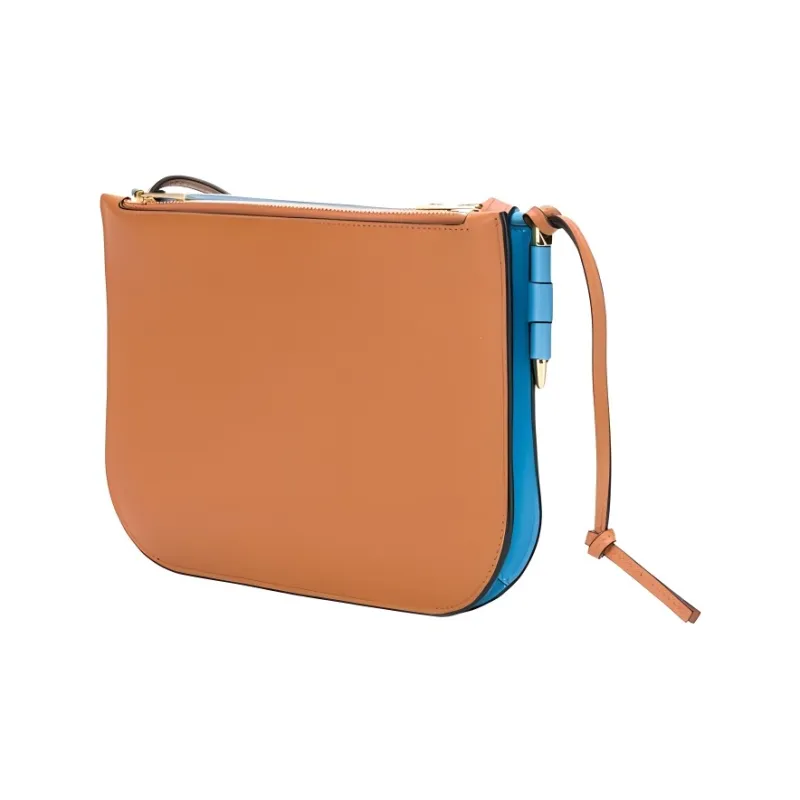 LOEWE Gate Soft Calfskin Crossbody Bag Shoulder Bag Women's Blue & Caramel-1