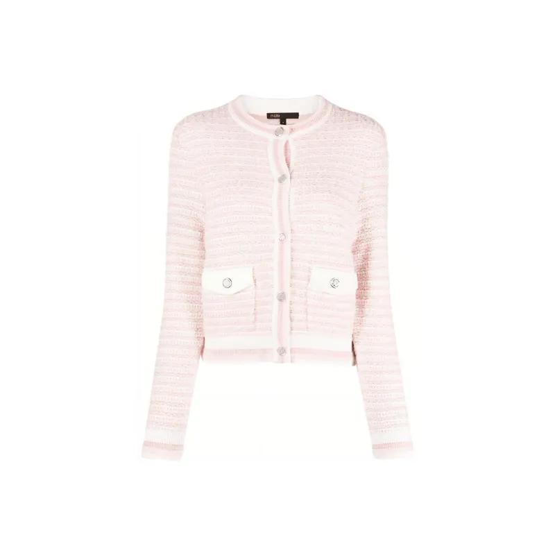 Maje Round-neck Button-up Cardigan-0