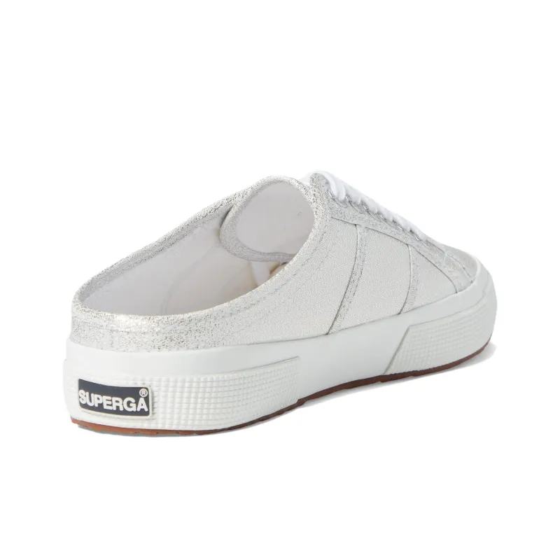 SUPERGA Rubber Sole Abrasion Resistant Closed Toe Slippers Women's Silver-1