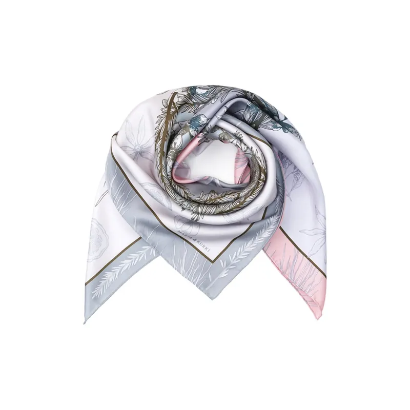 MARJAKURKI Silk Large Scarf Women's-2