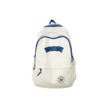 Single Warehouse Nylon Backpack Unisex White Blue/Green/Red Black