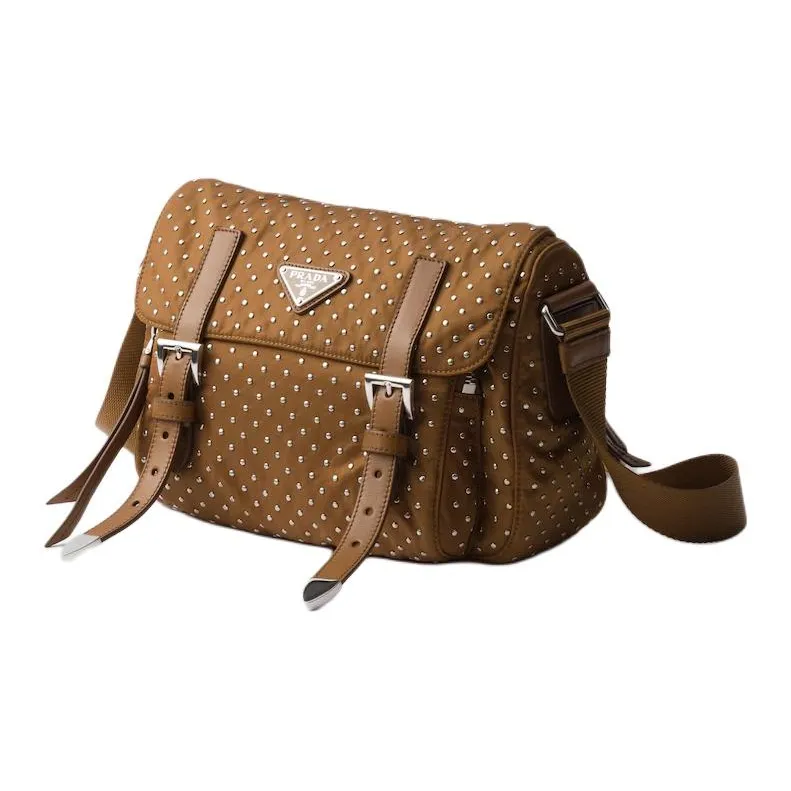 PRADA Re Nylon Shoulder Bag Regular Women's Brown-1