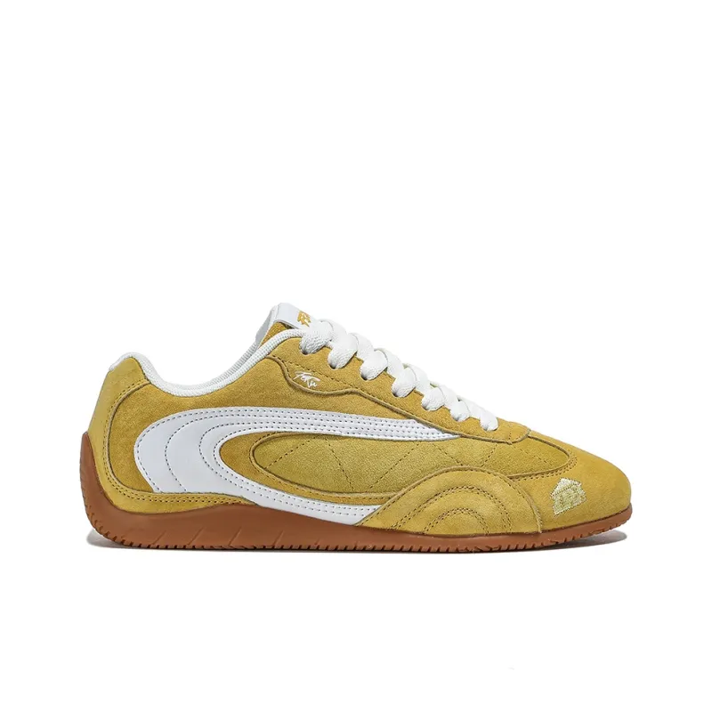 FERW Coverage Slip Resistant And Abrasion Resistant Low Top Skateboard Shoes Unisex Lemon-2