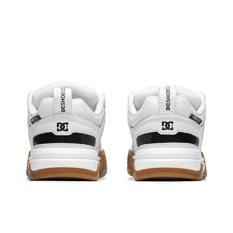 DC Shoes STAG Anti Slip And Wear Resistant Height Increasing Low Top Couple Skateboard Shoes Unisex White/Gray-3