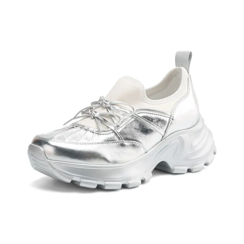 Rosa Bianca Lightweight Height Increasing Low Top Chunky Sneakers Women's-14