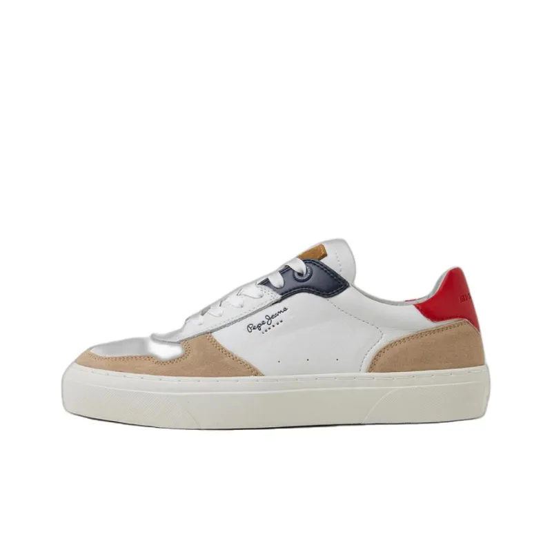 Pepe Jeans Yogi Street 3.0 Abrasion Resistant Low Top Skateboard Shoes Men's White-0