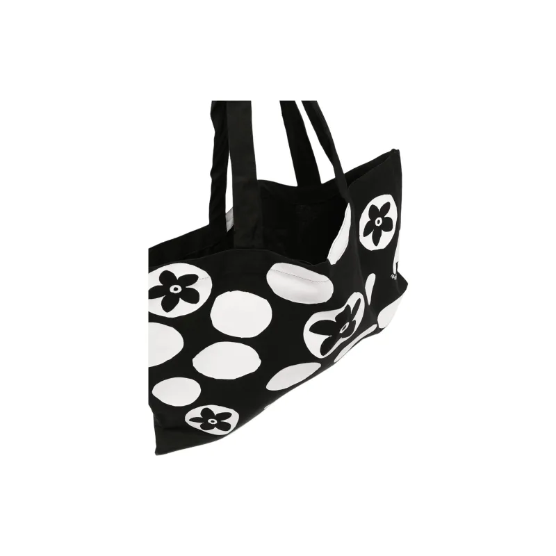 10 CORSO COMO Fabric Tote Bag, Shopping Bag, Handbag, Shoulder Bag Women's Black & White-2