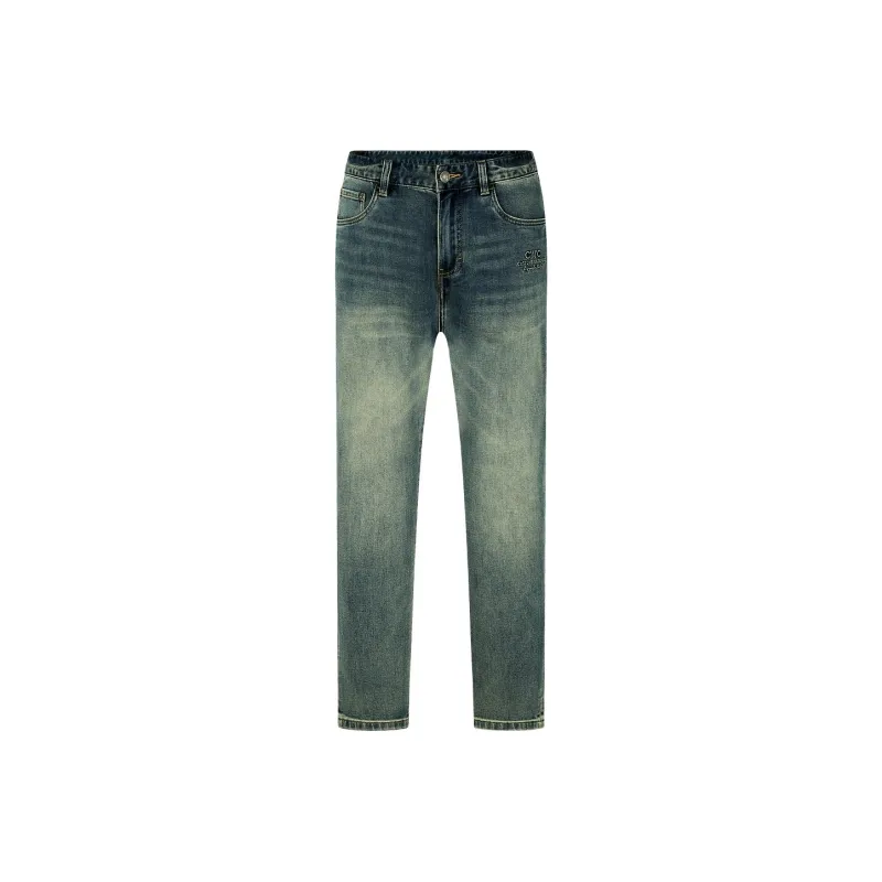 C'N'C Smudge & Distortion Series Jeans Men's Denim Blue-0