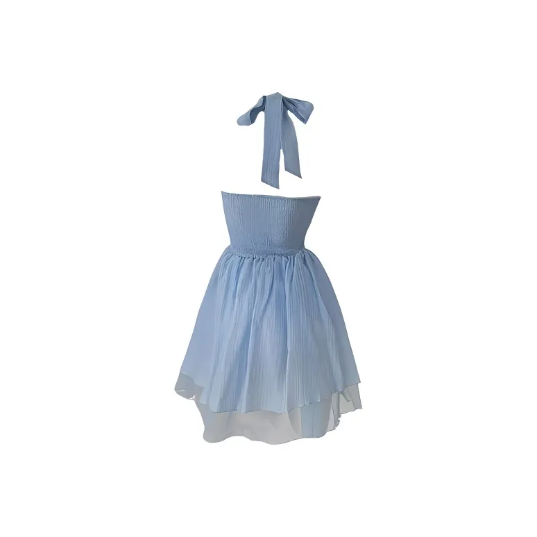 SISC Sleeveless Dresses Women's Light Blue-1