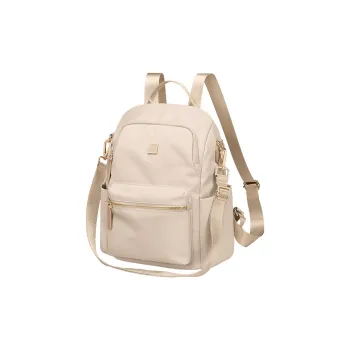 POLO Fabric Backpack Women's Milk Tea Apricot/Classic Black