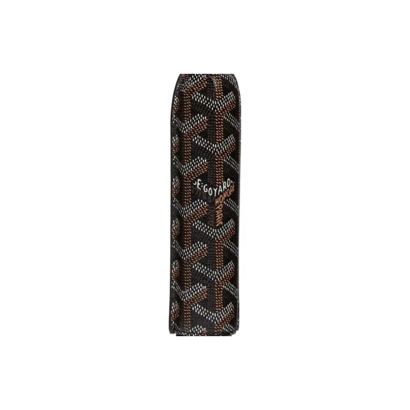 GOYARD Churchill Canvas With Calfskin Dog's Teeth Cigar Box Accessories Unisex Black-3