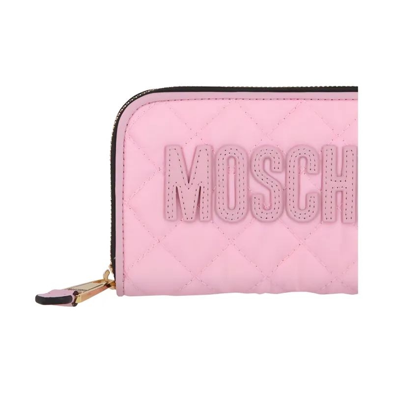 MOSCHINO Leather Wallet Women's Pink-3