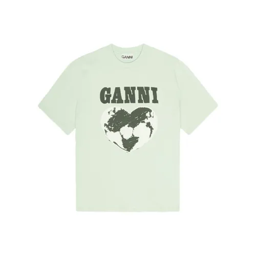 GANNI T Shirt Women's Aqua Foam Green