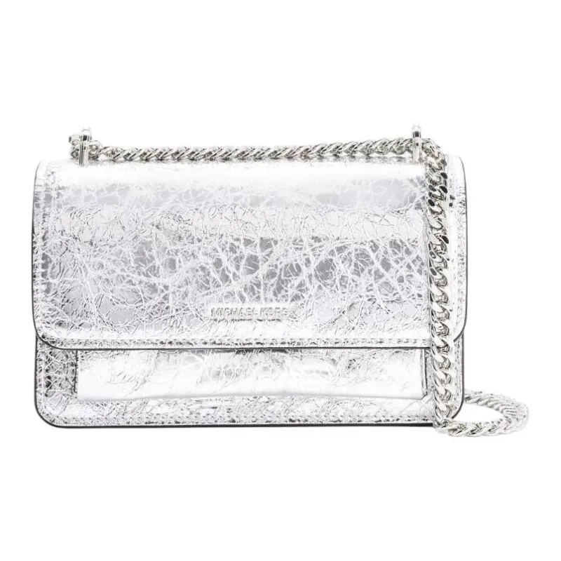 MICHAEL KORS Cow Leather Shoulder Bag Women's Silver-0