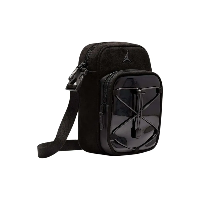 Jordan Air Polyurethane Crossbody Bag Unisex Black-1