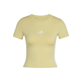 Adidas ESSENTIALS T Shirt Women's Powder Yellow/White