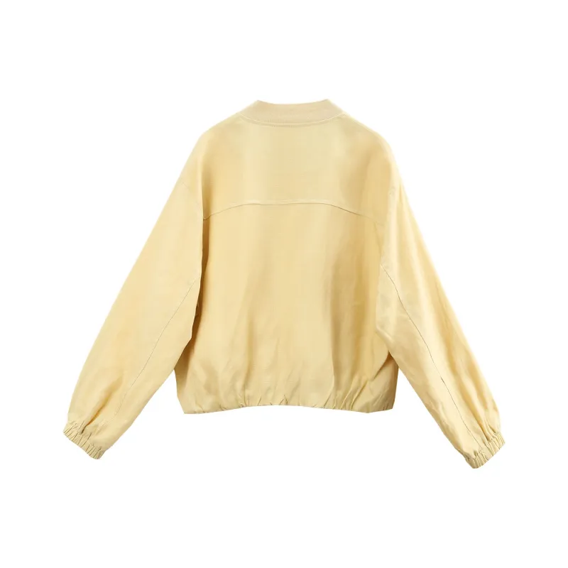 A Paradise For Awakening Cropped Coat Women's Yellow-1