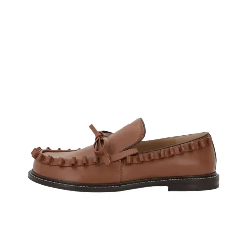 10 CORSO COMO Ruffled Trim Lace Up Loafers Women's