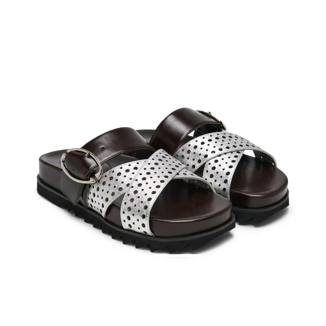 Lost In Echo Slide Slippers Women's Silver Umber-2