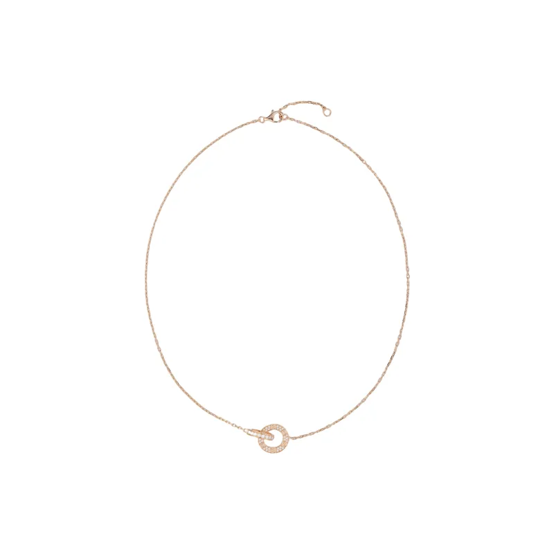 CARTIER Love Necklace Collection 18K Rose Gold Necklaces Women's Rose Gold-0