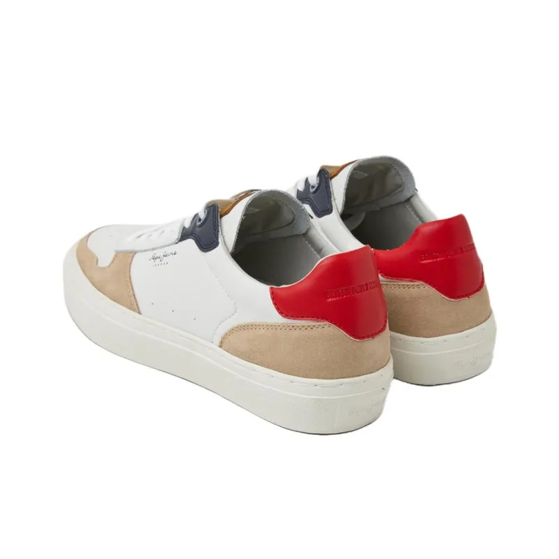 Pepe Jeans Yogi Street 3.0 Abrasion Resistant Low Top Skateboard Shoes Men's White-3