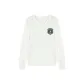 Raw White Sweater Knitted Fabric Cardigan+S Letter Badge