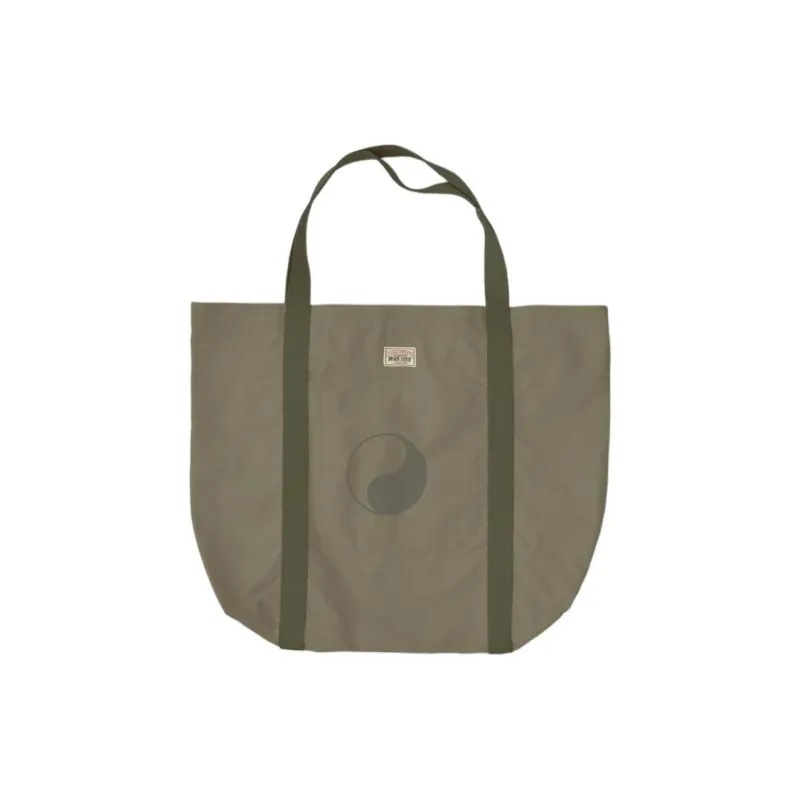 Stussy Our Legacy Collaboration Cotton Beach Bag, Tote Bag, Shopping Bag, Shoulder Bag Unisex Black/Bone/Army Green-7