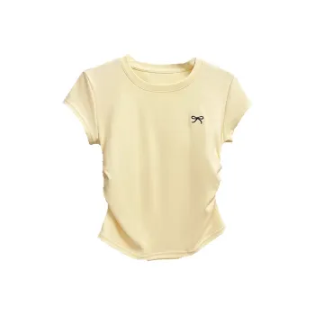 HEISU Regular T Shirt Women's Cream Yellow