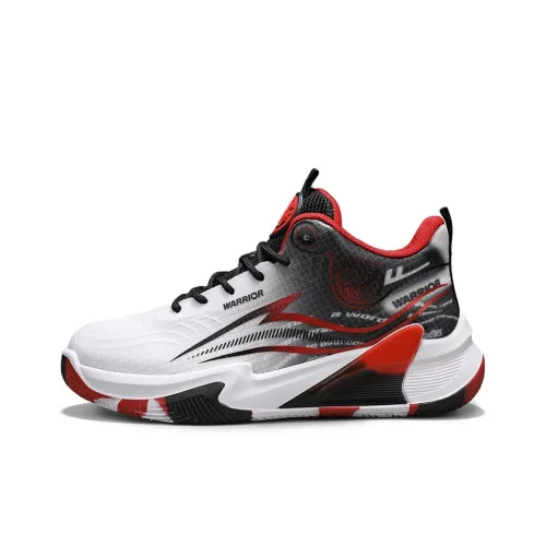 Warrior Coverage Height Increasing Lightweight Breathable Slip Resistant Low Top Basketball Shoes Men's White Black Red