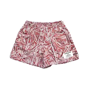 WHELVE Casual Shorts Unisex Red