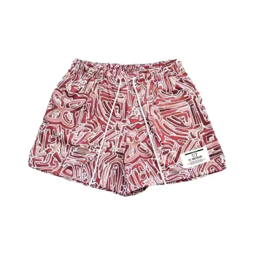 WHELVE Casual shorts lavage Unisex Red