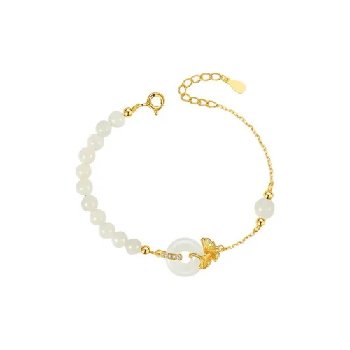 LIU GUI FU JEWELRY Bracelets Pale Greenish White Jade Women's