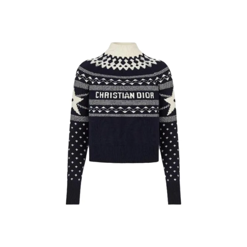 DIOR SS21 Fitted Sweater Women's Dark Blue-0