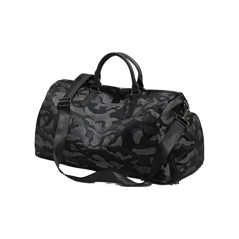 DOSRFINI PVC Gym Bag Medium Size Unisex Black-3