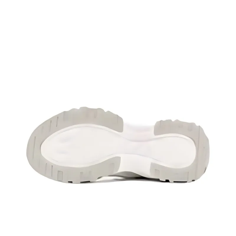 QIAODAN Abrasion Resistant Breathable Height Increasing Low Top Casual Shoes Women's White Beige-3
