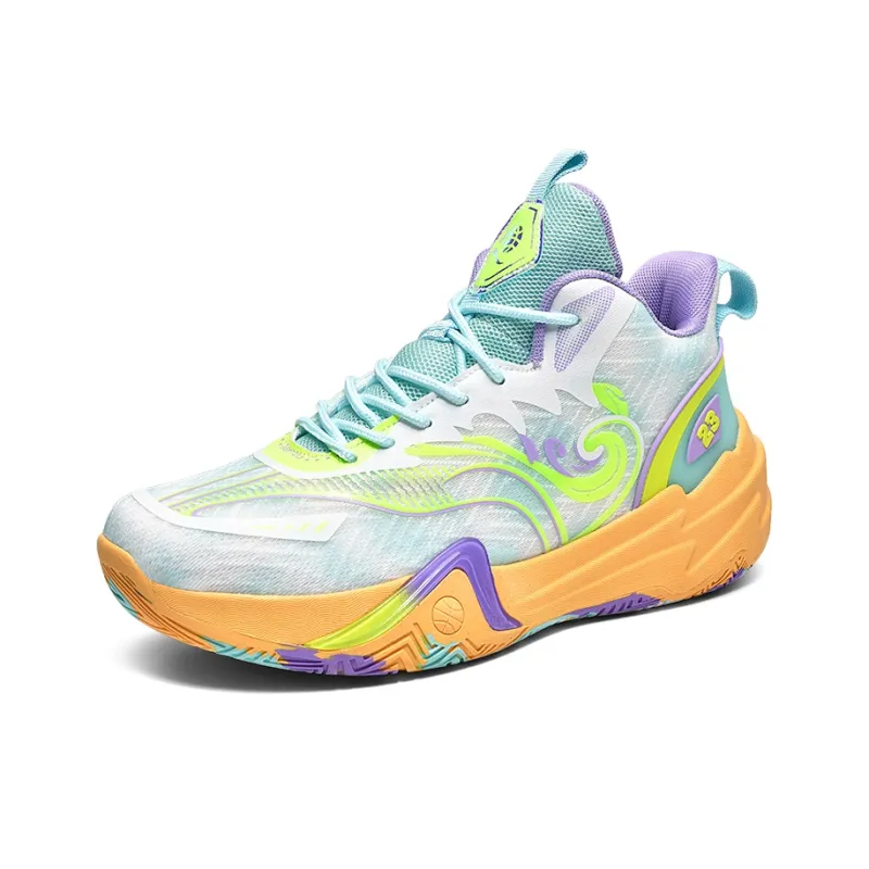 Black tailed Deer Anti Slip Wear Resistant High Top Basketball Shoes Unisex-19