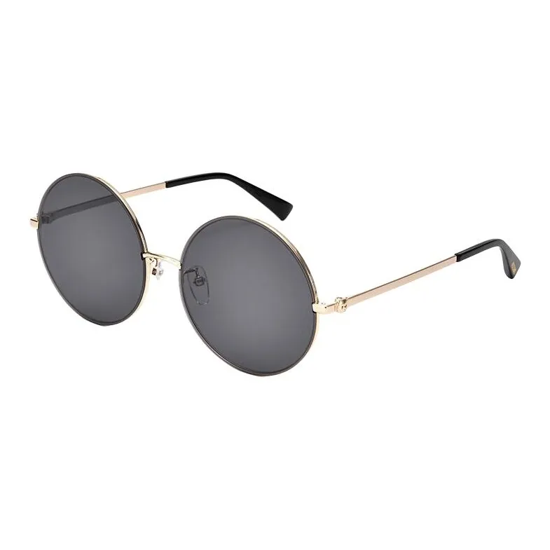 MOSCHINO Metal Round Sunglasses Unisex Gold-0