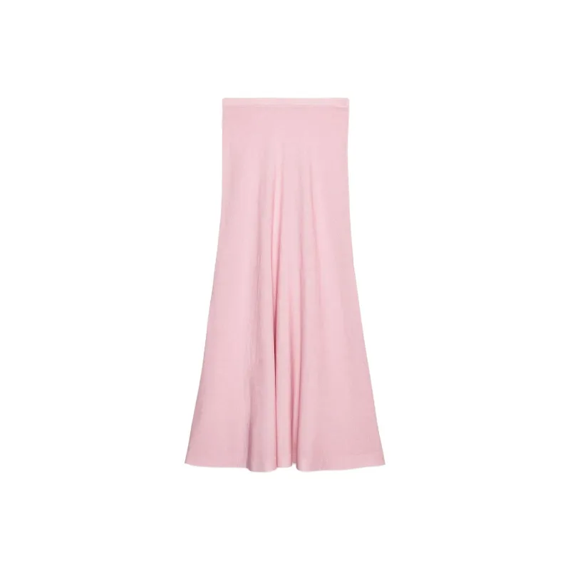 ZARA Casual Long Skirt Women's Light Peach Pink-1