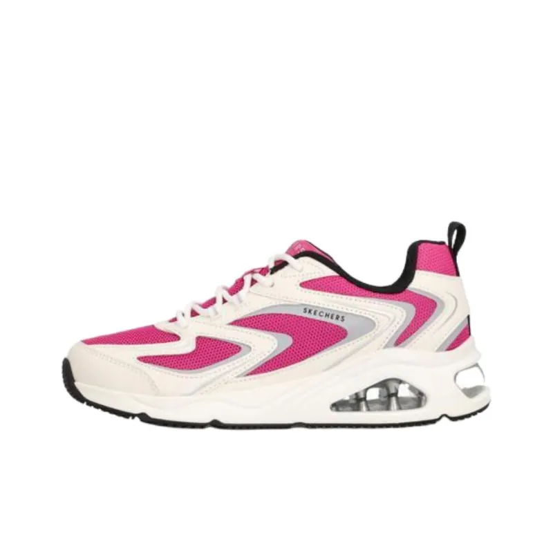 Skechers Street Tres Air Uno Cushioning, Wear Resistant Low Top Casual Shoes Women's Beige Pink-0