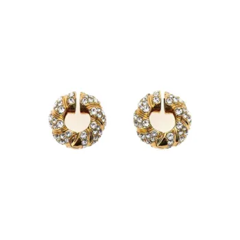 Valentino Brass Earrings Unisex Gold