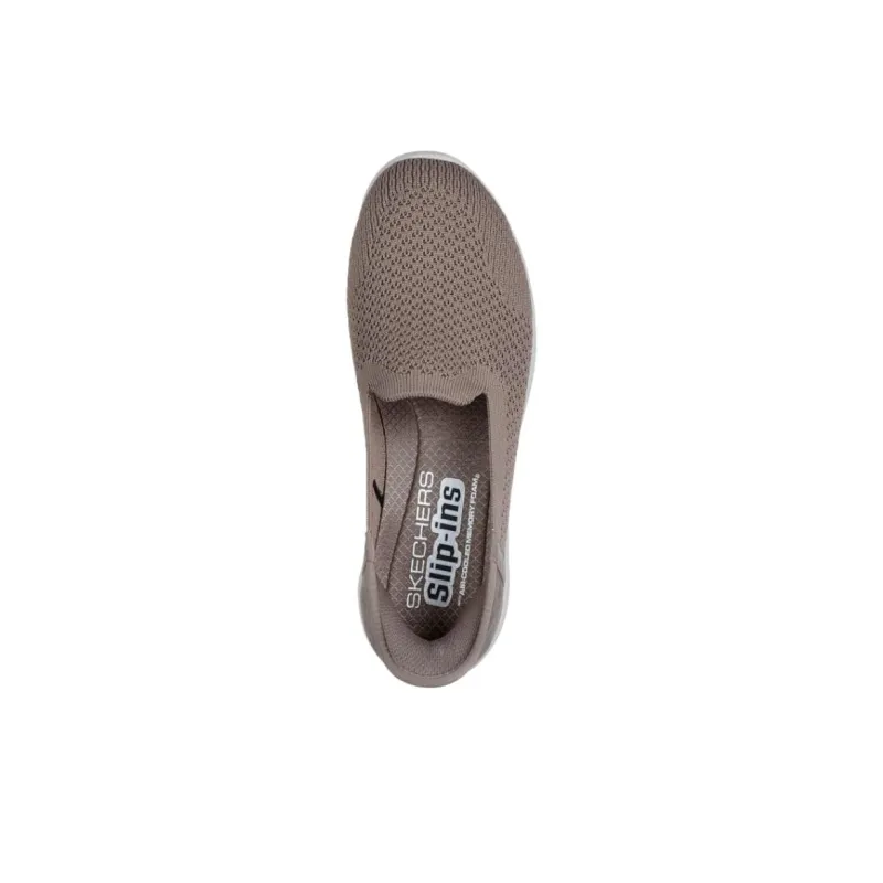 Skechers Slip ins Cushioning, Wear Resistant Low Top Casual Shoes Women's Light Brown-3