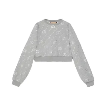 GUCCI Interlocking G Embellished Crewneck Sweatshirt