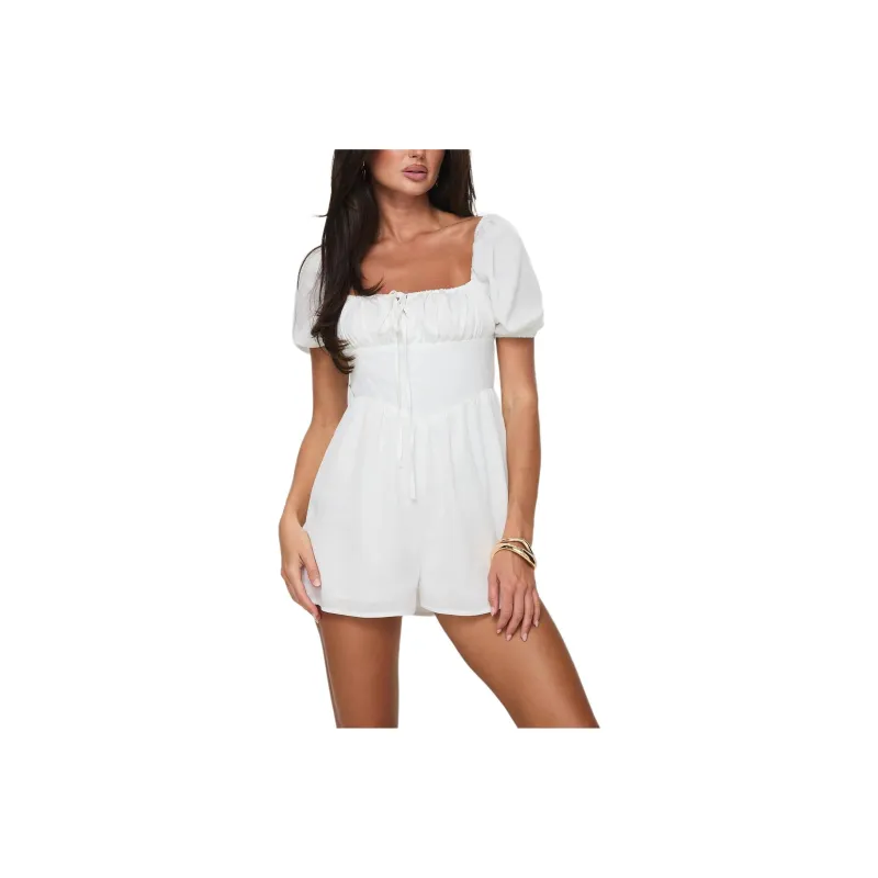 PRINCESS POLLY ROONEY ROMPER Bodysuits Women's White/White-0